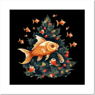 Goldfish Christmas Posters and Art